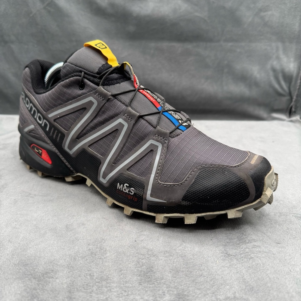 Salomon Speedcross 3 Men's Size 10 Hiking Trail Running Shoes Black Gray